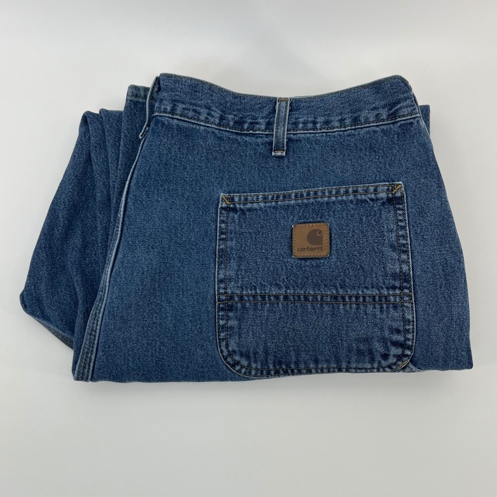 Carhartt B13 DPS Original Dungaree Men 42x30 Blue Denim Carpenter Work Pants